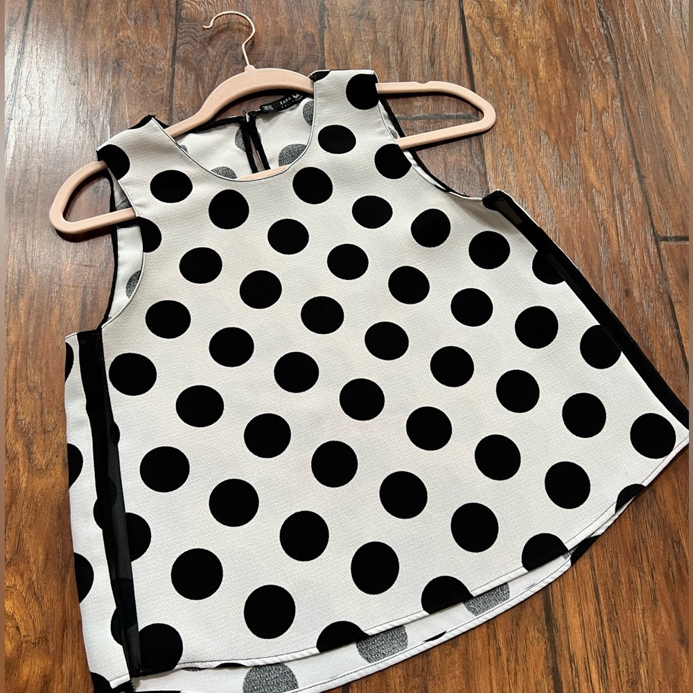 Zara polka dot blouse